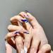 Temperament Enhancement Nail Patch Hand-Made Nail Patch Finished Product Wave Mandarin Duck Nail Removable Wearable Nail Removable (10-Piece Pack) (Size : XS) X-Small