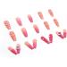 Justotry 24 Pcs Diamante Fake Nails - Long Red French Press on Nails with Flower Designs - Nude Medium Ballerina Stick on Nails for Women - Acrylic Coffin False Nails with Glue for Nail Art - Buy Online on GoSupps.com