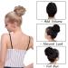 Silk-Co Hair Part with Rubber Band | Wavy Soft Bun & Thickening Hair Extensions | Dark Brown Messy Bun Updo - 25g - Buy Online on GoSupps.com