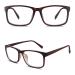 GQUEEN Large Frame Horn Glasses Without Prescription Fake Glasses Nerd Glasses Women Men UV400 PE1 2 Brown