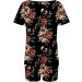Summer Two Piece Outfit for Women | Casual Short Sleeve Top and Floral Graphic Shorts Set - Buy Online on GoSupps.com