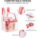 Stadium Approved Clear PVC Backpack - Heavy Duty, Cold-Resistant (Pink) - Buy Online on GoSupps.com