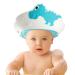 Funupup shower hood children baby adjustable dinosaurs shape hair wash child protection shield shampoo protection baby visor for eyes and ears (dinosaur blue) blue+dinosaur