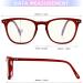 JOOX Square Blue Light Blocking Reading Glasses | Burgundy Spring Hinge Readers | 1.5x Magnification for Women and Men - Buy Online on GoSupps.com