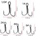 Drasry Fishing Treble Hooks Set for Saltwater Freshwater Size 1/0 to 16 High Carbon Steel Different Fish Hook 50pcs/Box Black #6 to #1/0 Large - Buy Online on GoSupps.com