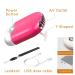 Lash Fan Eyelash Extension Supplies with USB Mini Portable Fans, Shampoo Brush, Mascara Brushes, Wash Bottle - Rose Color - Buy Online on GoSupps.com