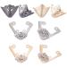 GORGECRAFT 8Pcs 4 Styles Metal Shoes Pointed Protector Shoe Toe Protectors Rhinestone Triangle High Heel Toe Covers High Heels Tip Cover Cover Elegant for Women Shoes Protection Repair Decoration