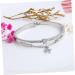 Shop Minkissy Star Jewelry Bracelet - Sun & Moon Design Crystal Pearl & Gemstone Accents for Women - Miss Celebrity Silver 19.5*1.2cm - Buy Online on GoSupps.com