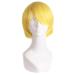 MapofBeauty Cosplay Costume Men's Short Straight Wig (Yellow) Golden