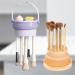 JALEO Silicone Makeup Brush Holder Multifunctional Makeup Brush Cleaning Mat Removable Cosmetic Brush Cleaner Bowl Hanging Makeup Mrush Puff Clean Drying Storage Basket (Purple)
