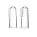 2 pcs Silicone Baby Finger Toothbrush Soft Gum Massage and Teether Brush for Teething Relief Oral Cleaning Care Gum and Tooth Cleaner 3 Months Plus Clear