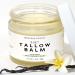 Suet Beef Tallow + Raw Honey Balm for Skin with Vanilla Essential Oil Natural Grass Fed Tallow Moisturizer for Face and Body (2oz)