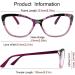 Hyyiyun Cat-eye Bifocal Reading Glasses Women 2 Pairs Spring Hinge Designer Floral Frame Readers - Purple & Black Flower Pattern 2.5x - Buy Online on GoSupps.com