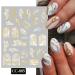 9 Sheets French Tip Marble Nail Art Stickers Decals Self-Adhesive White Gold Design Manicure Tips Nail Decoration for Women Girls - Buy Online on GoSupps.com