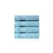 4 Piece 13 13 Soft Turkish Cotton Washcloths for Bathroom Kitchen Hotel Spa Gym & College Dorm | Absorbent and Super Soft Washcloth Set for Body & Face Baby and Adults - Aqua Washcloth Set - 4 pack Aqua