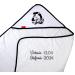 Hooded towel with embroidered name Towel WITH hood 76x76 cm 100% cotton Gift (White - Zebra)
