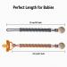 Geiomoo Silicone Pacifier Chain - 2 Pack Pacifier Clips Holder & Strap for Babies | Durable & Safe Baby Accessories - Buy Online on GoSupps.com