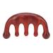 Gientan Scalping Massage Comb 5 Teeth Sandalwood Gua Sha Handheld Portable Scalping Meridian Massage Comb