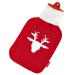 Snoozy hot water bottle with soft and cuddly cover XXL with 2 litre volume for long-lasting warmth 100% natural rubber (reindeer)