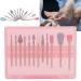 12pcs Ceramic Nail Drill Bit Set - Electric File Grinding Heads in Pink Box | Perfect for Manicure & Pedicure - Buy Online on GoSupps.com