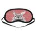 Dazhi Customized Image Grey Bunny Sleep Mask Soft Comfort 100% Cotton Blindfold Block Out Light Sleep Eye Mask Adjustable Head Strap for Men/Women/Kids Eye Shade Cover-Black(23x12 cm)