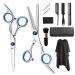 Hair Cutting Scissors, Haircut Scissors Kit Thinning Shears Kit for Home, Barber, Salon Silver