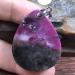 Natural Ruby Zoisite Pendant - Red Green Gemstone Jewelry Gift for Luck & Wealth | AAAA Quality Crystal Stone 36x29x10mm - Buy Online on GoSupps.com