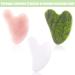 Gua Sha Heart Shape Set - 3 Pieces: Jade Rose Quartz & White Jade Face Massage Tools for Spa & Body Care - Buy Online on GoSupps.com