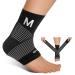 MAAZO Ankle Brace for Women & Men & Youth Ankle Brace for Sprained Ankle  Ankle Wrap for Plantar Fasciitis Relief  Heel Protectors Sleeve w/ Ankle Support Strap  Heel Brace for Heel Pain (M Single) Medium 1