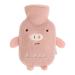Dlandz heat bottle mini hot water bottle bag with plush cover portable warmer pocket 0.5-liter rubber warm heating bag for hand feet belly warmer hand foot warmer
