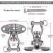 SELEWARE Stainless Steel Swivel Swing Hangers - Heavy Duty Ceiling Mount for Porch Swing, Hammock Chair, Yoga Silk, Tire Swing, Indoor Swing - 2 Pack with Screws - Buy Online on GoSupps.com