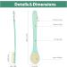 Men's Exfoliating Shower Brush with Long Handle - Light Green - Buy Online on GoSupps.com