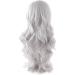MapofBeauty Charming Long Wavy Silver Grey Wig for Women - Party Full Wig - Buy Online on GoSupps.com