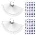 Nail Swatch Sticks with Ring for Nail Polish Color Display Board Art Supplies Practice Samples with Number Stickers (100pcs clear)