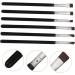 Baluue 12 Pcs Flat Eyebrow Brush Eyebrow Eyeliner Brush Eyeliner Makeup Brush Eye Brush Wooden Handle Black - Buy Online on GoSupps.com