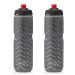 Polar Bottle Breakaway Insulated Bike Water Bottle 2-Pack - BPA Free, Cycling & Sports Squeeze Bottle (Bolt Charcoal 24oz) 24 oz - 2 Pack Charcoal Bolt
