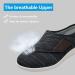 Womens Extra Wide Diabetic Shoes - Adjustable Strap Sneakers for Swollen Feet - Size 8 Black Gray - Buy Online on GoSupps.com