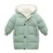 Milkiwai Coats & Jackets 3-8 Children's Down Padded Clothes Boys' Medium Length Girls' Winter Clothes Padded Clothes Baby Thickening Clothes 110 Green
