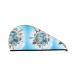 Hair Towel Wrap Hair Drying Towel with Button Towel Turban Head Towel to Dry Hair Quickly (World Travel)