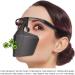 Snowfoller Reusable Plastic Protective Mask - Black | Breathable Anti-Splash Shield - Buy Online on GoSupps.com