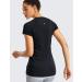 CRZ YOGA Seamless Women's Workout Shirt - Short Sleeve Athletic Tee, Quick Dry & Breathable - Black, Medium - Buy Online on GoSupps.com