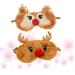 NOLITOY Christmas Deer Eye Mask - 2pcs Plush Blackout Sleep Masks | Furry Animal Eye Shades for Travel & Relaxation - Buy Online on GoSupps.com