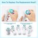 4 Pack Multicolor Replacement Facial Cleansing Brush Heads for Clogged & Enlarged Pores - Buy Online on GoSupps.com