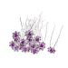 AKOAK 20 Pcs/Lot Women Wedding Bridal Clear Crystal Rhinestone Rose Flower Hair Pin Clips Hair Accessories Jewelry Barrettes Headwear(Purple)