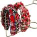 TQUXNGA Knot Christmas Headband Color Matching Pearl Embellished Yoga Sports Christmas Headband for Woman Red and green - Buy Online on GoSupps.com