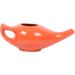 WHOLELIFEOBJECTS Porcelain Ceramic Neti Pot - Leak Proof & Durable 300ml | Eco Friendly Sinus Relief Treatment with Comfortable Grip | Microwave & Dishwasher Safe (Orange) - Buy Online on GoSupps.com