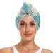 Cactus Alpaca Hair Towel 2 Pack Super Absorbent Hair Drying Towel Quick Dry Hair Turbans Head Towel with Button Twisty Wrap for Women Girls