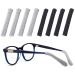 Xinsuo 4 pairs of glasses ear pads glasses brackets overlay soft elastic knitted cotton ear grips non -slip elastic comfort glasses accessories for glasses sunglasses (gray and black)