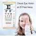 Snellen Eye Chart 20 Feet for Eye Exams | Wooden Frame | 11x22 Inches Canvas | Low Vision Test Wall Chart with Eye Occluder | Kids Gifts - Buy Online on GoSupps.com