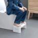 Folding Squatting Toilet Stool - White | Splicable Bathroom Potty Step Stool - Buy Online on GoSupps.com